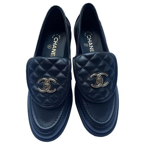 chanel moccasins price|chanel moccasin loafers black.